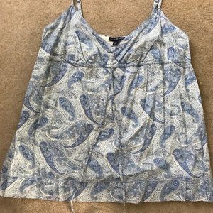 Gap Spaghetti strap paisley summer top